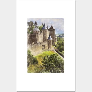 Walls of Carcassonne Digital Art Posters and Art